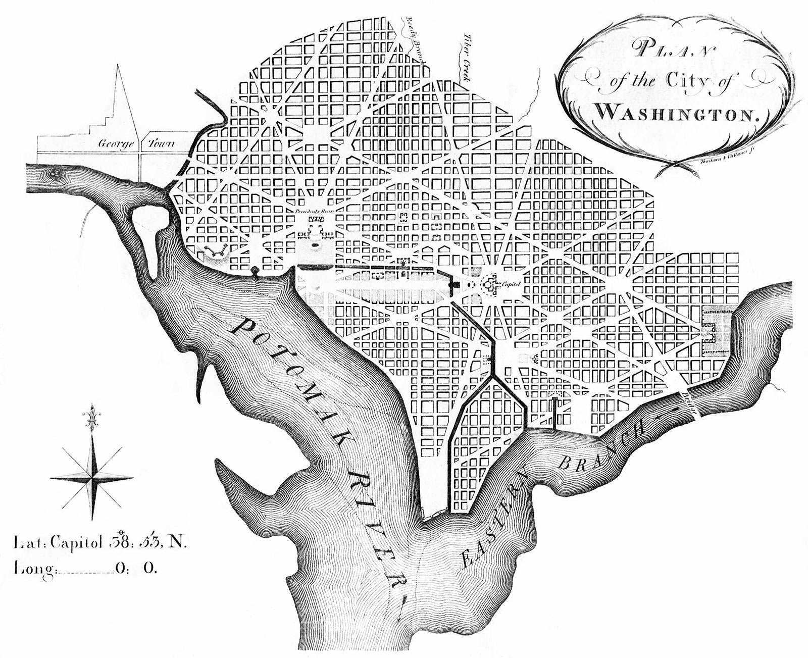 Lenfant plan of Washington march 1792
